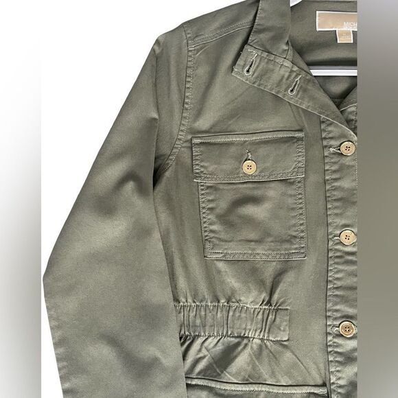 Micheal Kors Olive Green Utility Jacket - Picture 3 of 9